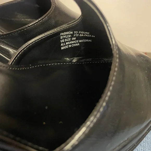 Fashion to Figure Maria Platform Heel- Black Patent- Size 9W - Picture 9 of 10